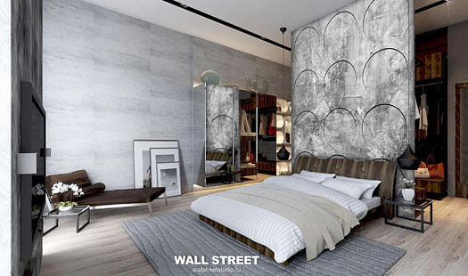 Фотообои в интерьере артикул Grayscale 8, ОТТЕНКИ СЕРОГО / GRAYSCALE, Wall street