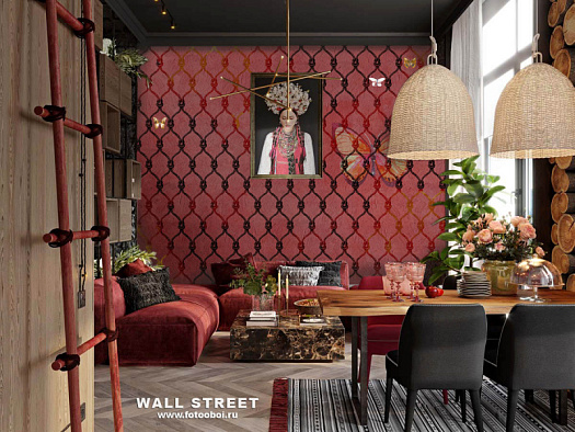 Фотообои в интерьере артикул Wonderland 15, WONDERLAND, Wall street