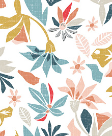 Красно-белые обои Marburg Flora 47467